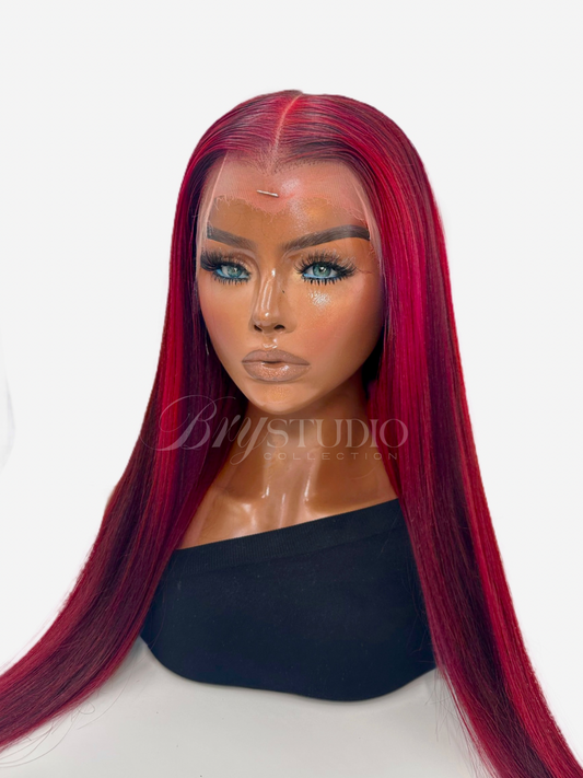 HD Frontal wig (ON HAND)RED 28inch 13x4